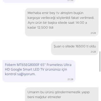 N11 Ürün İptalinden Kaynaklanan Zararım