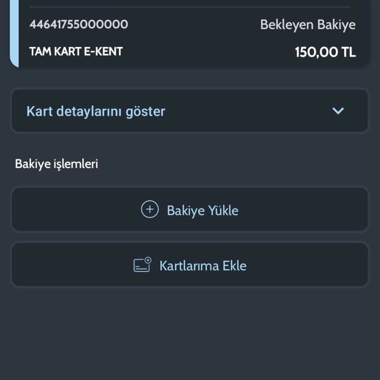 Kütahya Belediyesi Kart 43 Bekleyen Bakiye