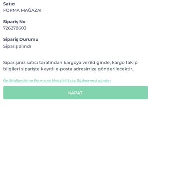 Forma Mağaza (Instagram: forma.magaza) Siparişim Kargoya Verilmedi