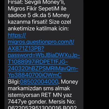 Migros Anket Yüklenmeyen Money Puanlar