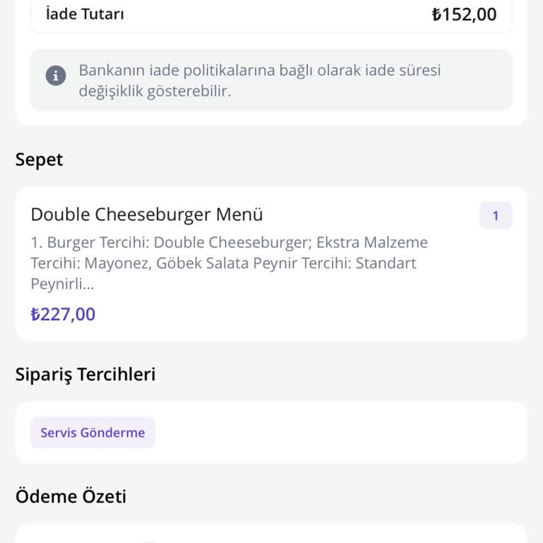 Getir Yemek Mağduriyeti