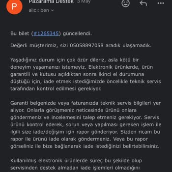 Pazarama İdeal Pasaj Hasarlı Ürünü Bilerek Satıyor