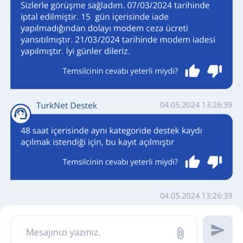 TurkNet Yasadışı Modem Cezası
