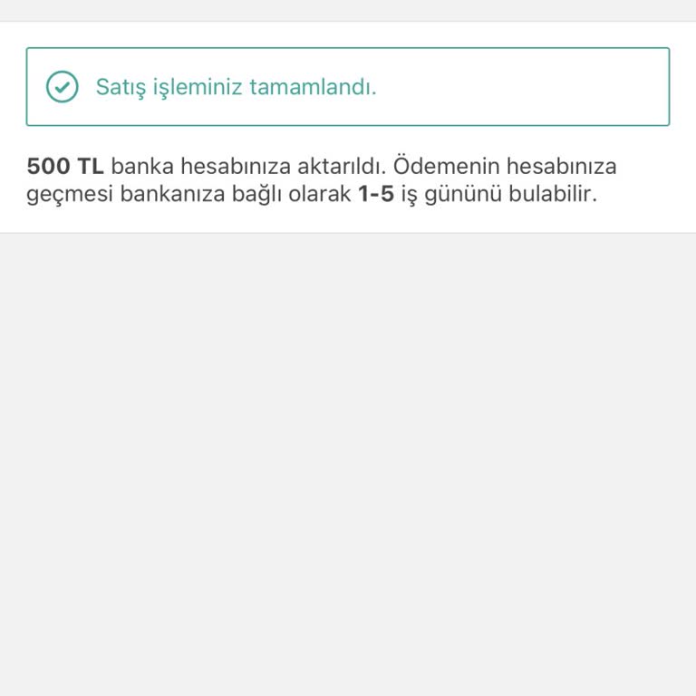 Sahibinden Yanlış Ad Soyadı İçin Para Gelmedi