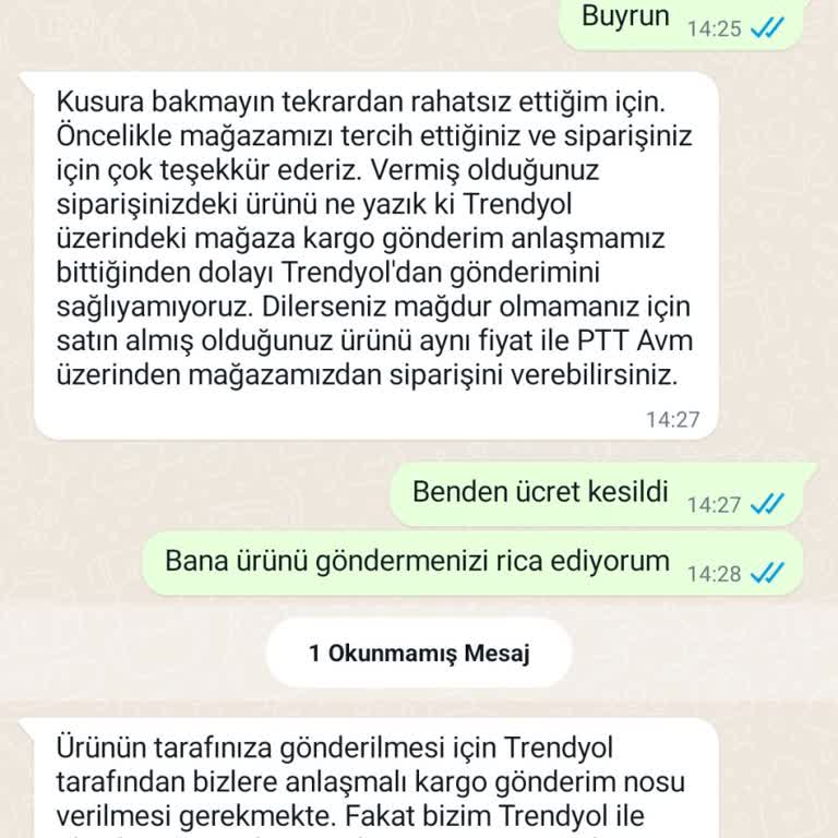 Trendyol Sipariş Ve Kargo Sorunu