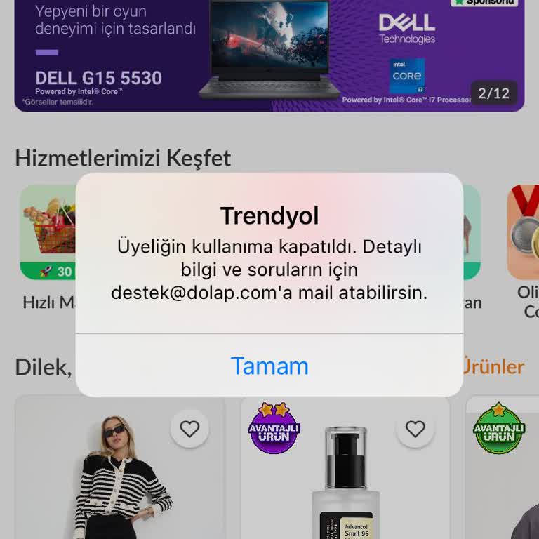 Dolap Uygulaması Hesabımın Bilgim Dışında Kapatılması