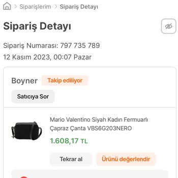 Boyner Mario Valentino Çantan Değiştirilmesi Veya İadesi Talebi Hakkında