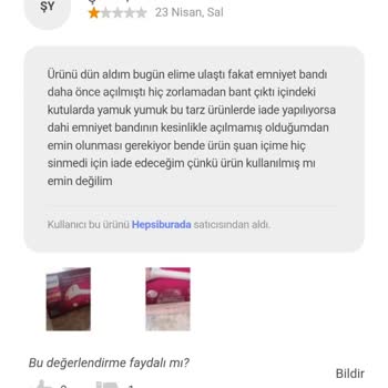 Kullanılmış Ürün / Hepsiburada