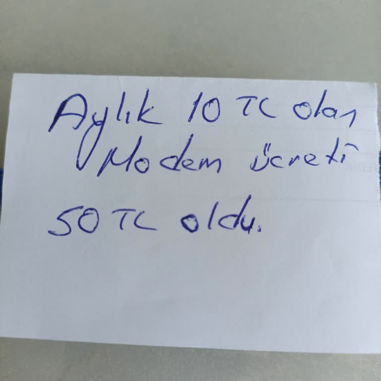 Gıbırnet Aylık Modem Kira Ücreti 50 TL
