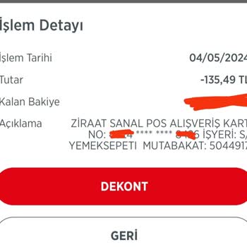 Yemeksepeti Kartımdan Para Çekilmesi