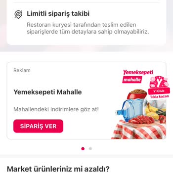 Yemeksepeti Ödeme Yaptım Sipariş Gözükmüyor