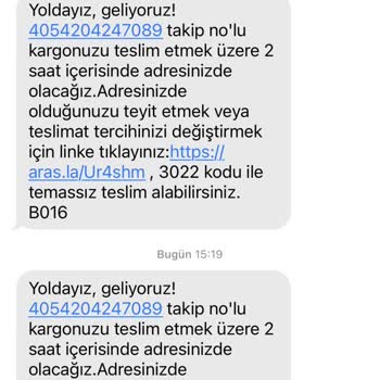 Aras Kargo Bayramoğlu Şubesi Aramadan Ve Gelmeden Kargomu Getirmiyor