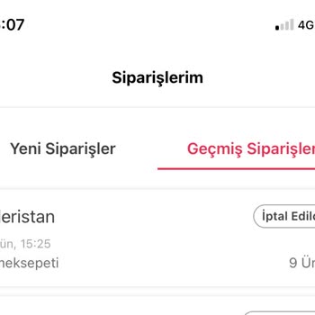 Yemeksepeti Ekleristan Ürün İptali Ödeme Sorunu