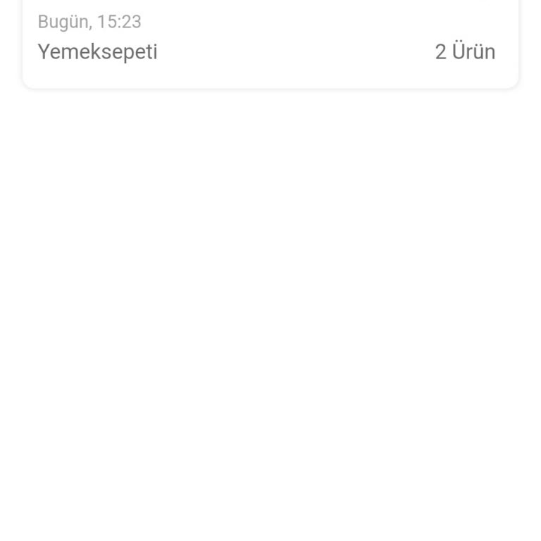 Yemek Sepeti Hata