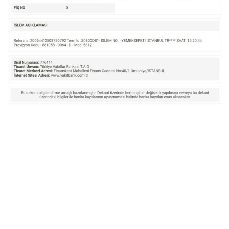 Yemeksepeti Para Çekimi Gözükmeyen Yemek