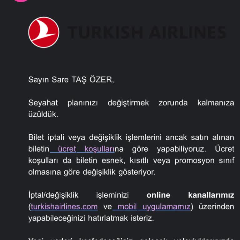 Türk Hava Yolları Uçuş İptali İle Yarattığı Mağduriyet