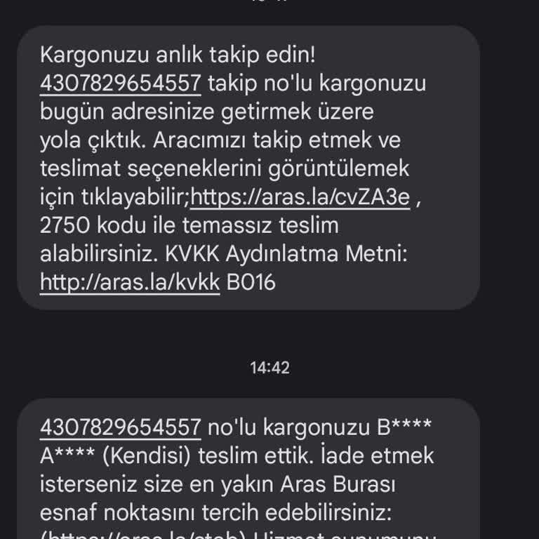 Aras Kargocu Şikayet
