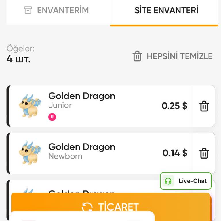 StarPets Trade De Mühendis Hatası
