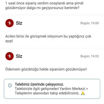 Yemek Sepeti Paramı Aldı Siparişimi Sildi!