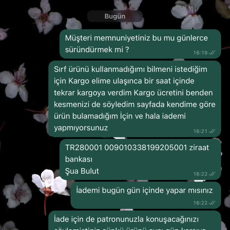 Ardil Tasarım Atölyesi İadem Yapılmıyor Cevap Verilmiyor