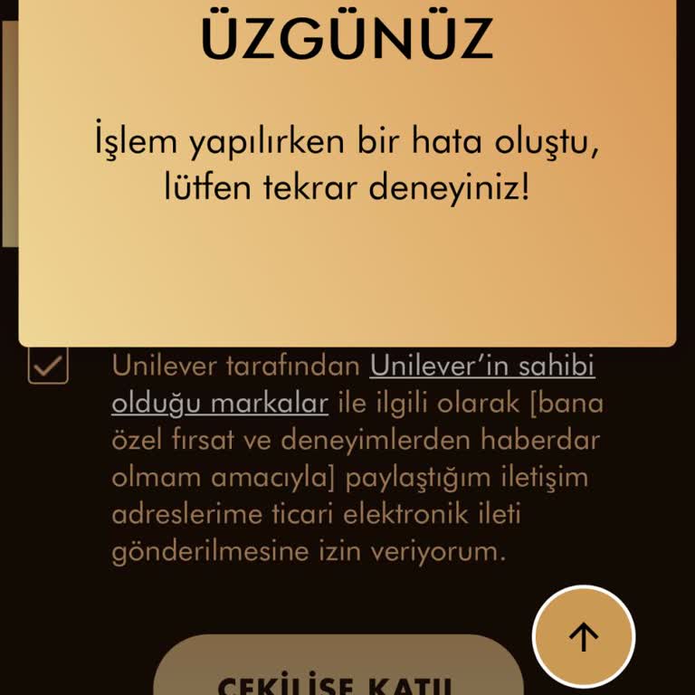 Magnum Çekiliş İçin Hata Alıyorum