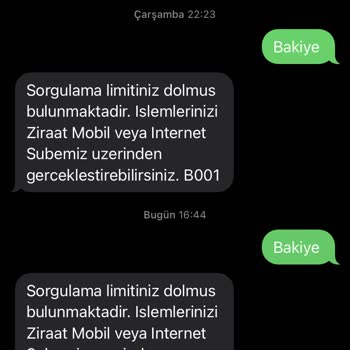 Ziraat Bankası 4747 Bakiye Sorgulama Limitim Dolmuş