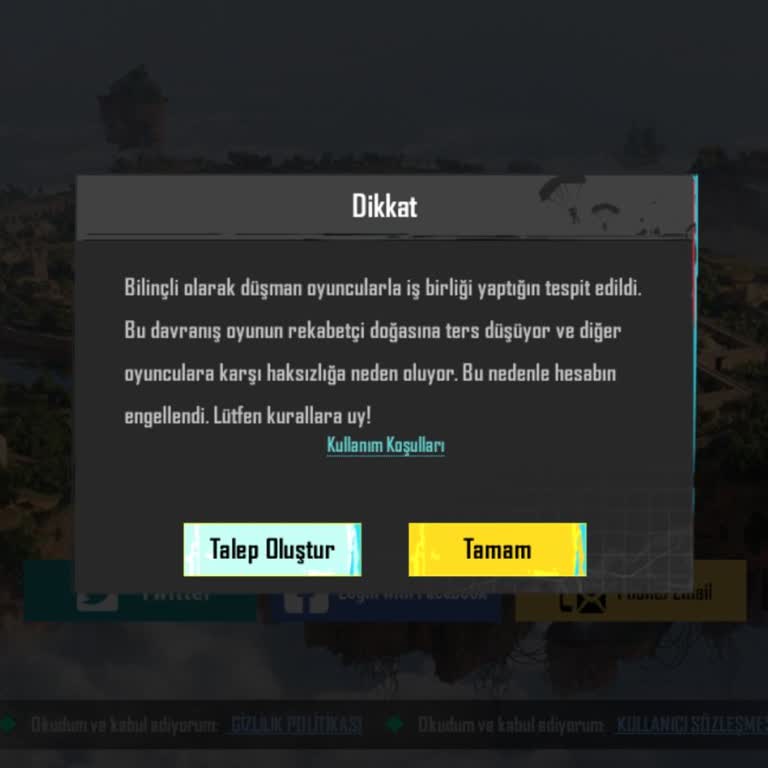 PUBG (Pubgmobile.com) Teaming Yapınca Ban Yedim