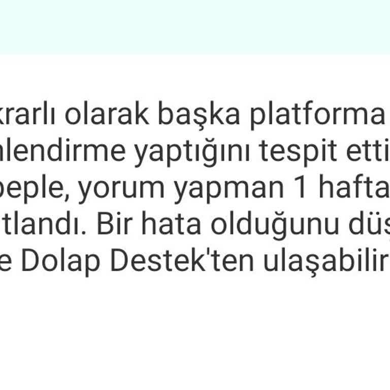 Dolap Uygulaması Şikayet