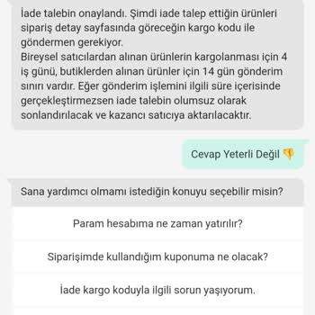 Dolap Haklı İade Ve Alıcıya Ödetilmeye Çalışılan Kargo Bedeli
