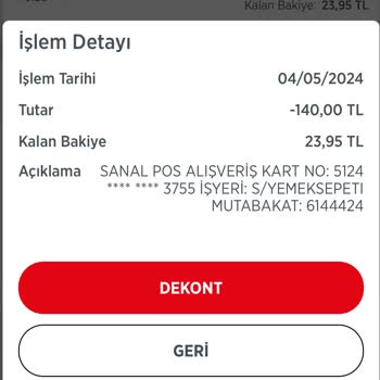 Yemeksepeti Paramı Çekti Ama Sipariş Görünmüyor!