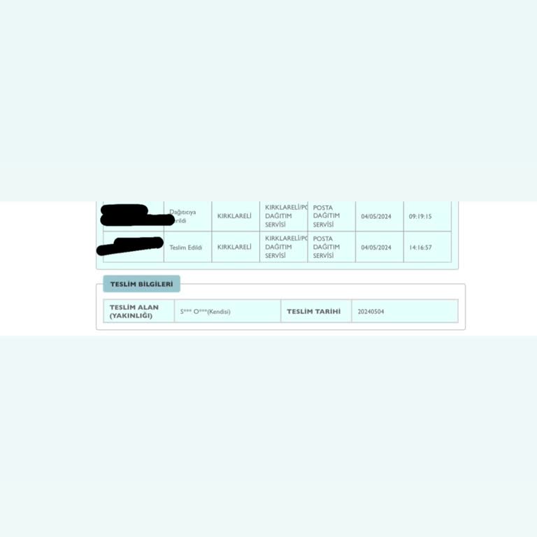 PTT Kargo Benim Dışımda Birine Kargo Teslim Etmesi
