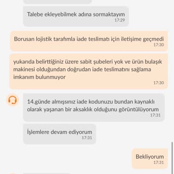 Trendyol İadeyi Kargo Firması Borusan Lojistik'e Bildirmiyor