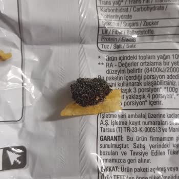 Ruffles Cipse Yapışık Yabancı Madde