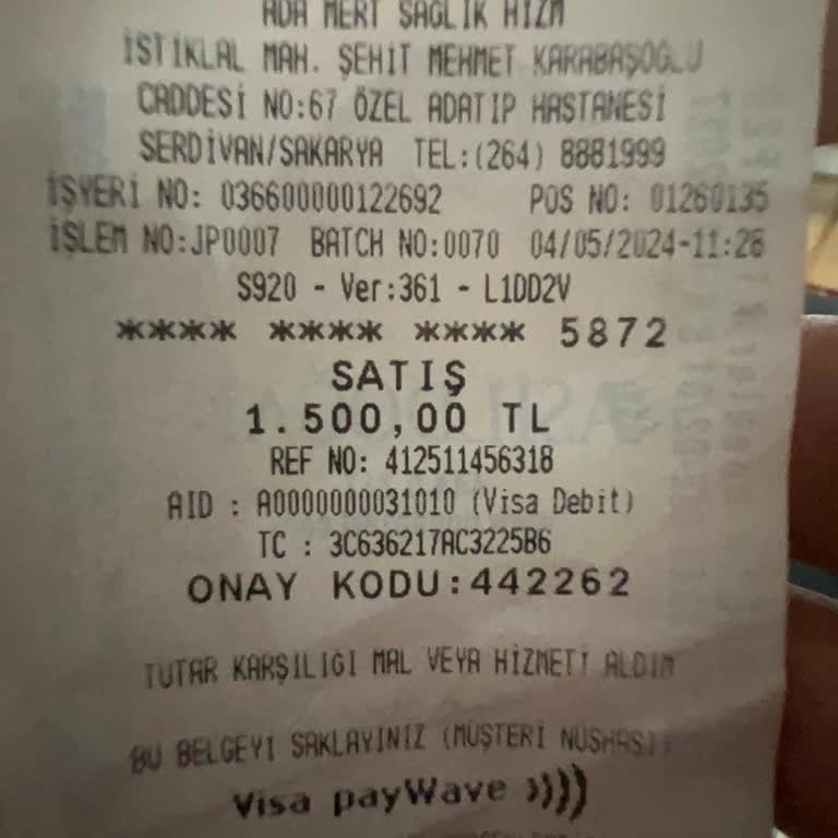 Özel Adatıp Hastanesi Emekli Adamdan 1500 Lira Bileklik Ücreti Aldılar