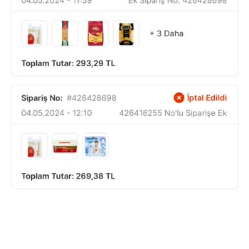 Migros Sanal Market Sebepsiz İptal Edilen Sipariş