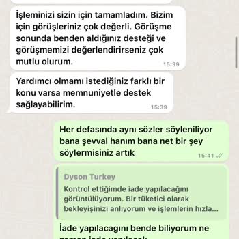 Dyson Ürün İadesi Müşteri Mağduriyeti