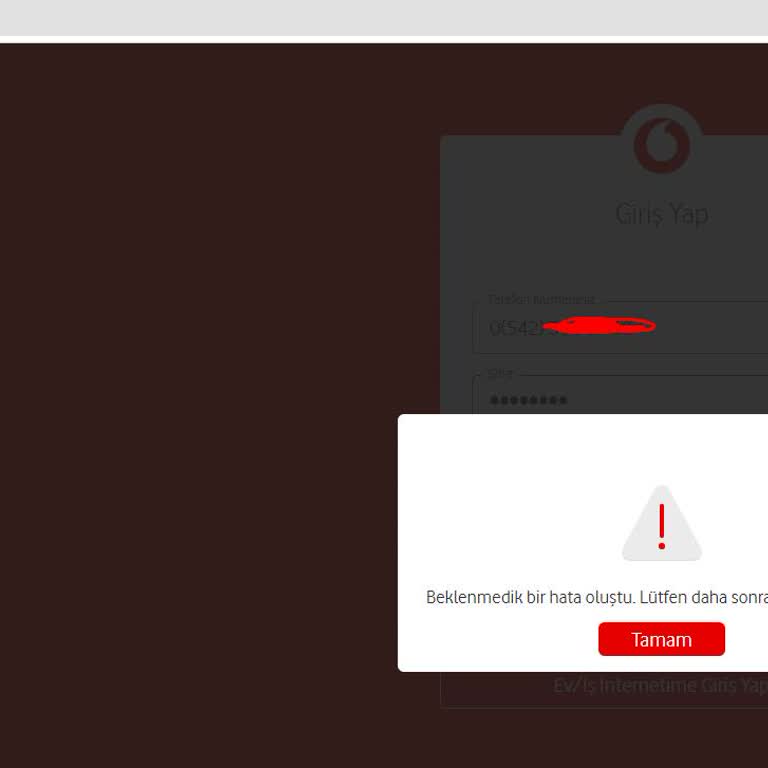 Vodafone Yanımda SMS Gelmiyor