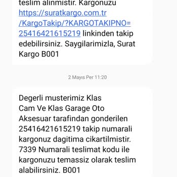 Sürat Kargo Tütünçiftlik Şubesi Kargo Teslim Ve Telefon Açmama Problem
