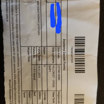 Skechers Bot - Kusurlu Malzeme Kaynaklı Üretim Hatası