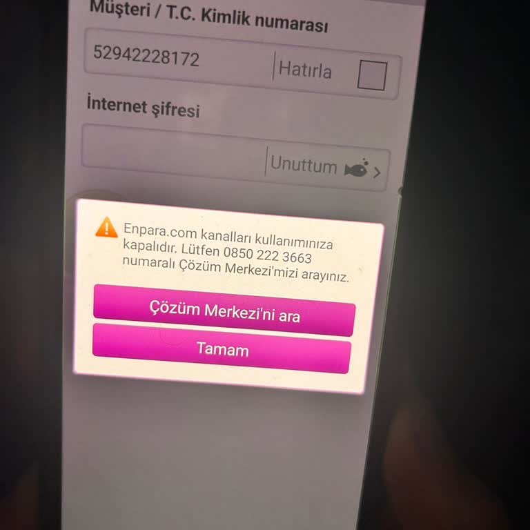 Enpara Hesap Blokesi Kaldırma