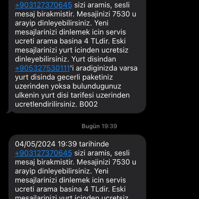 0312 737 06 45  Sürekli Arıyor!