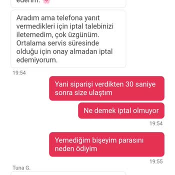 Yemeksepeti Yanlış Siparişi İptal Etmiyor