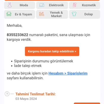 Trendyol Express Trendyol Kargo Teslimat Tarihi Değişikliği