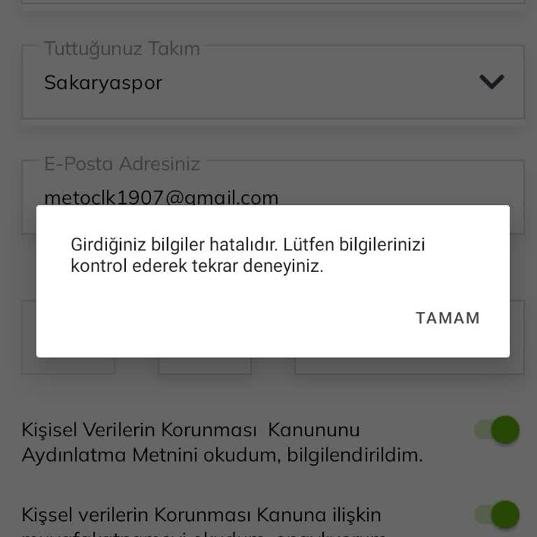Passolig Hata Veriyor Sebepsizce