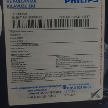 PHILIPS Ev Aletleri Philips Süpürge Klips Kırılması Kalitesiz Malzeme Kullanılmış.