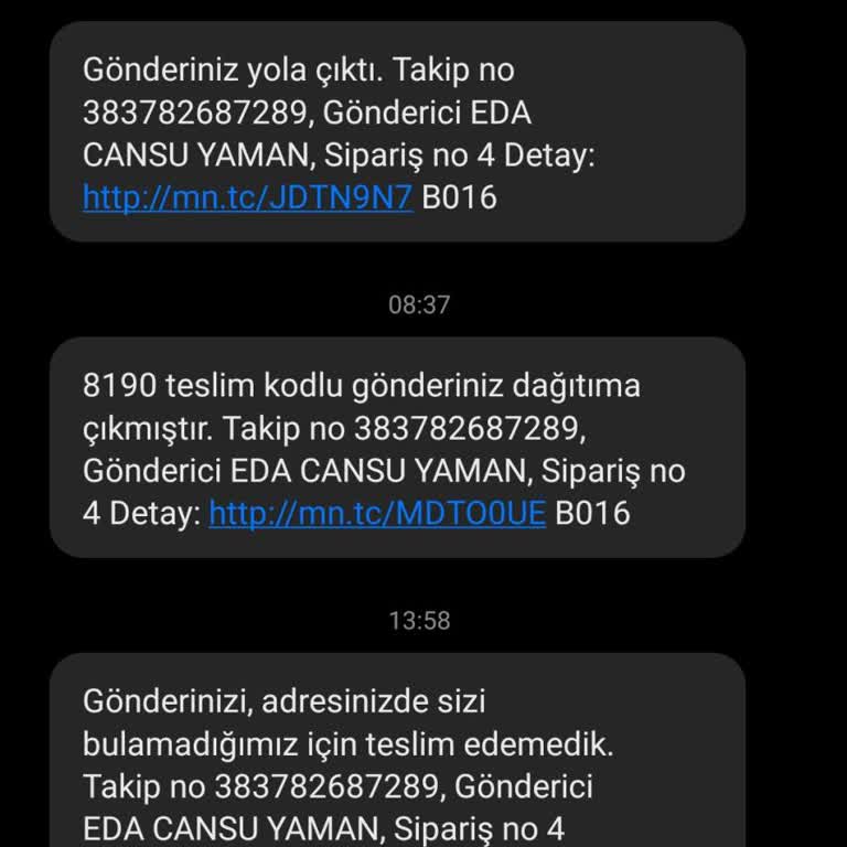 MNG Kargo Samsun Minihub Birimi Şikayet