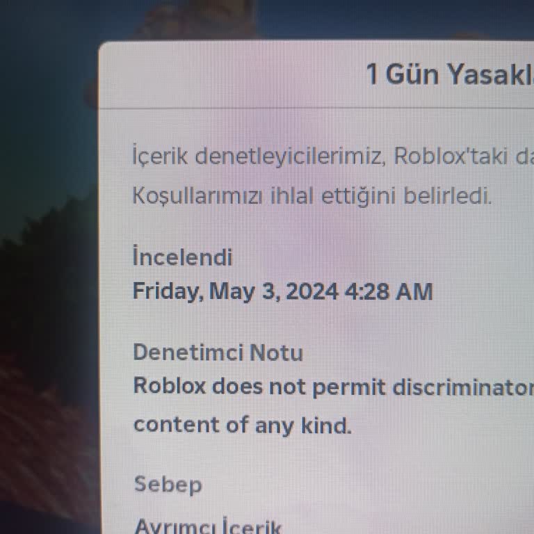 ROBLOX Banım Açılmadı Açın Ya