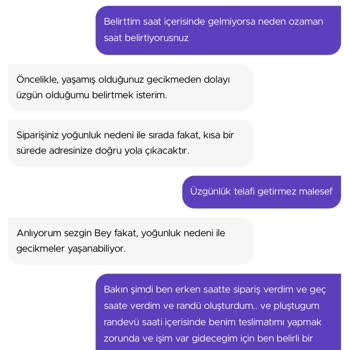 Yemek Sitesi Getir Teslimat Saatini Söylediği Saatte Yerine Getirmiyor