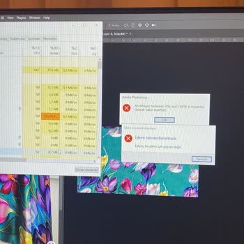 Monster Abra A7'de Photoshop Donma Sorunu