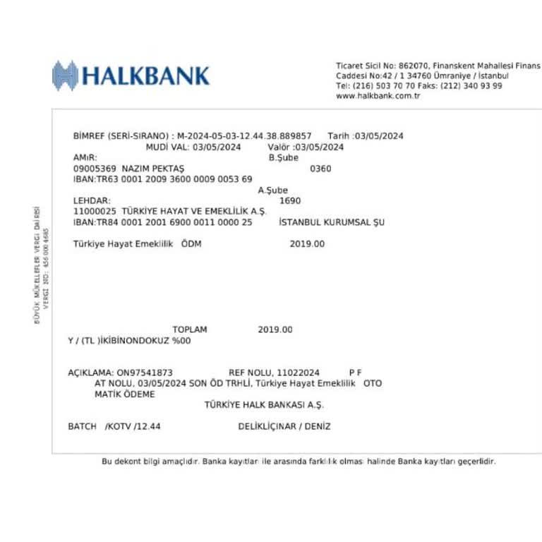 Türkiye Hayat Emeklilik (BES) İptali Ve Paramın İadesi